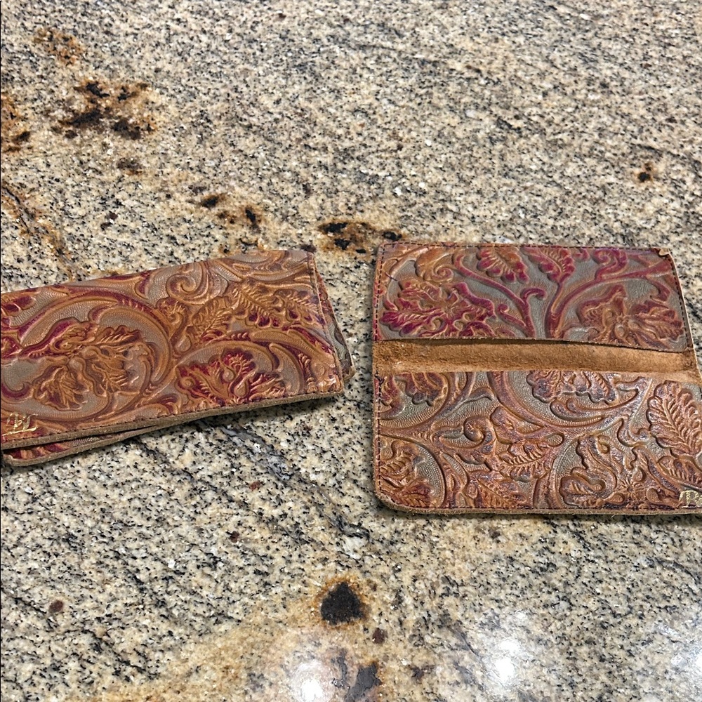 Blythe Leonard Embossed Wallet and Checkbook Set